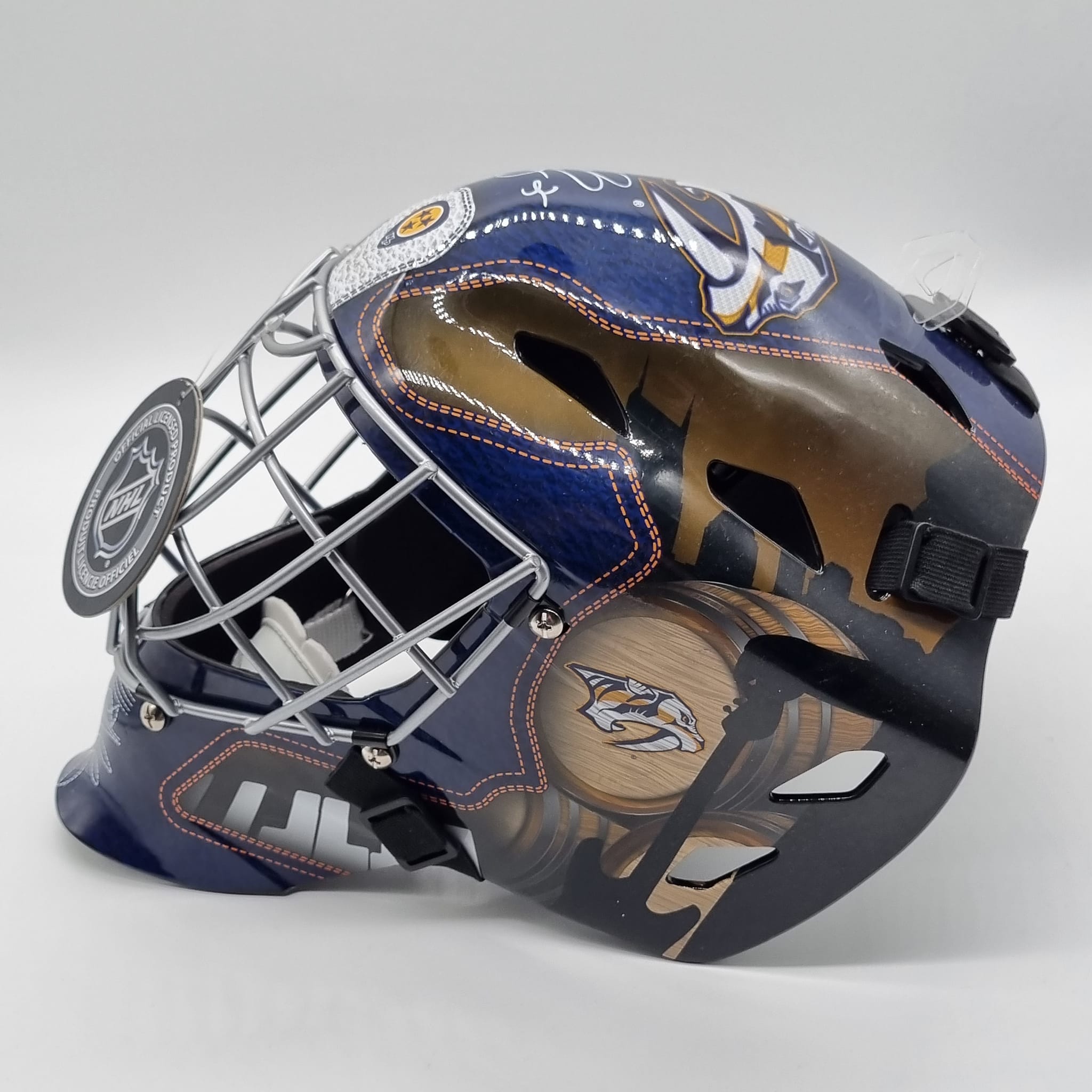 Pekka Rinne Signed Predators Full Size Goalie Mask with Display Case  (Fanatics Hologram)